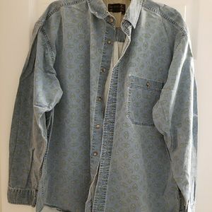 Vintage Eddie Bauer patterned long sleeve shirt XL